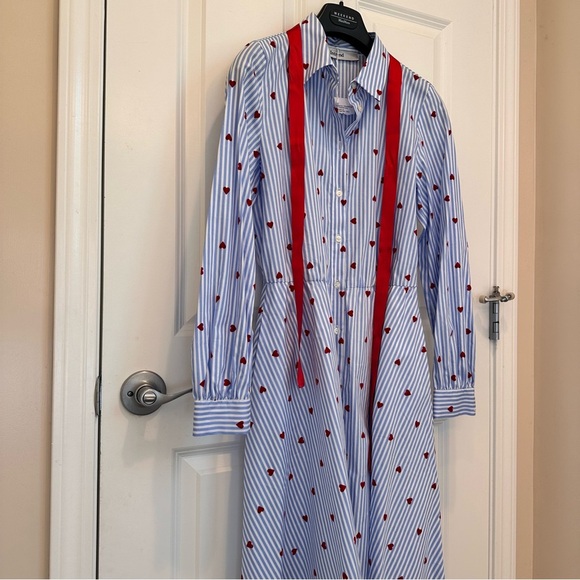 Intrend by Max Mara Poplin Heart Shirt Dress Size: Medium US4/6 Spring/Summer - Picture 6 of 15